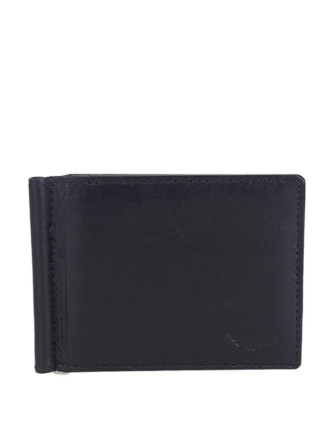 red tape navy casual leather bi-fold wallet for men