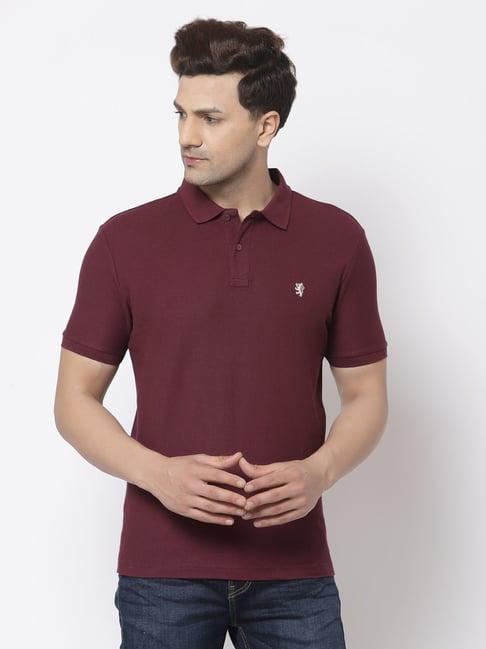 red tape plum cotton regular fit polo t-shirt