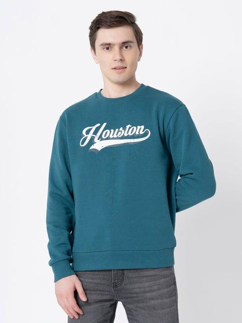 red tape turquoise full sleeves round neck sweatshirt