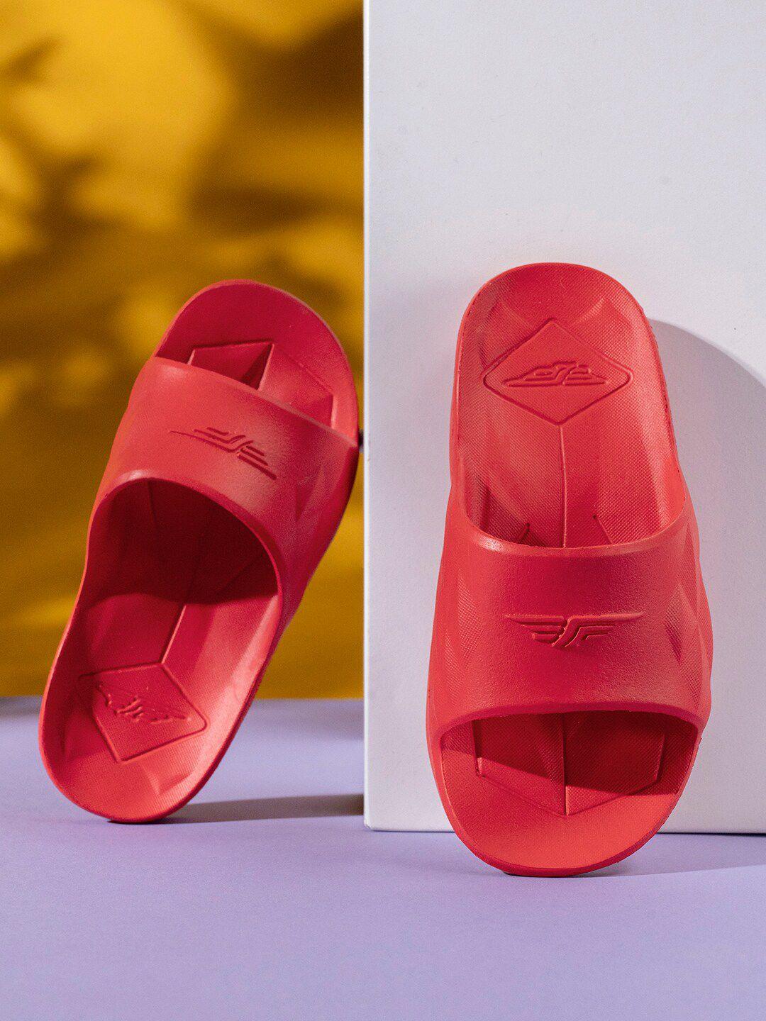 red tape unisex kids red rubber sliders