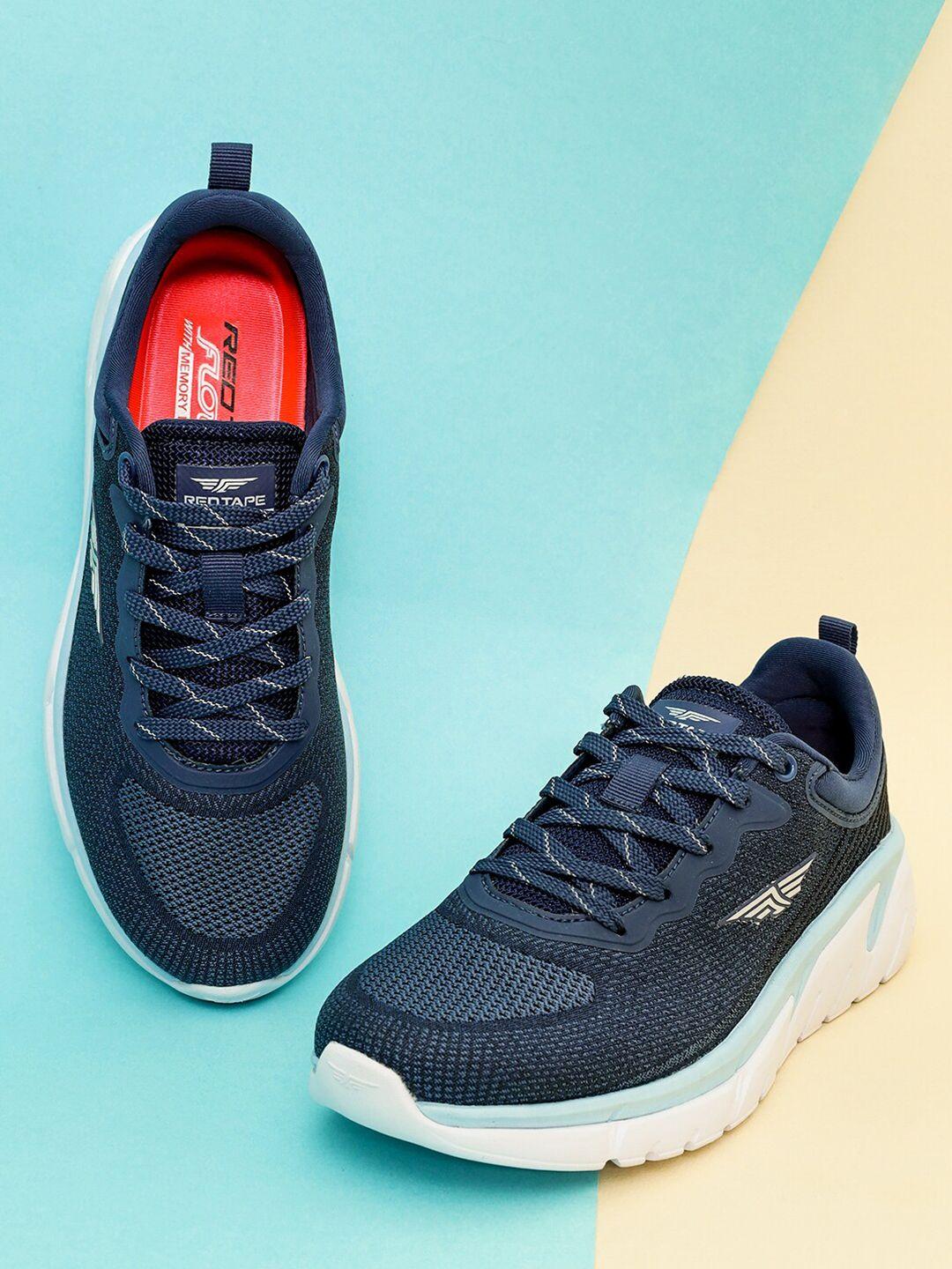 red tape women navy blue solid walking shoes