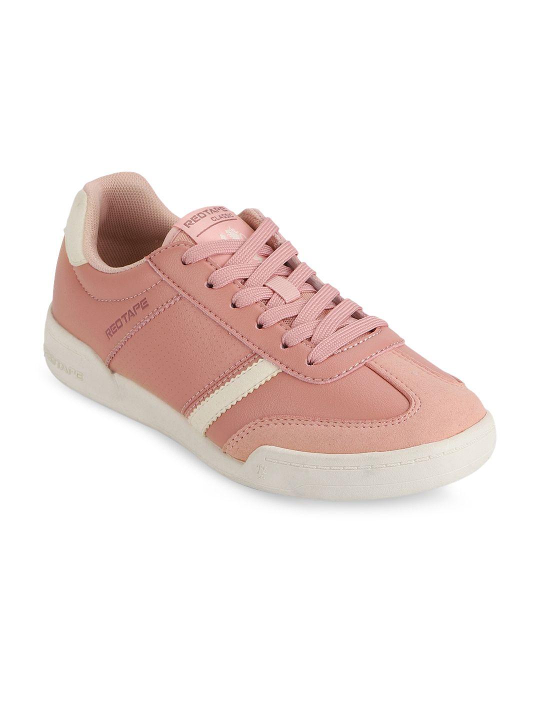 red tape women peach-coloured sneakers