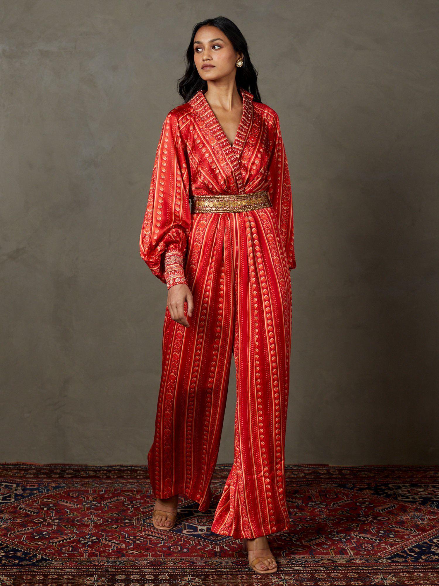 red villa jumpsuit