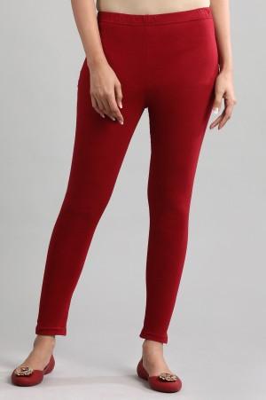 red yarn-dyed winter tights