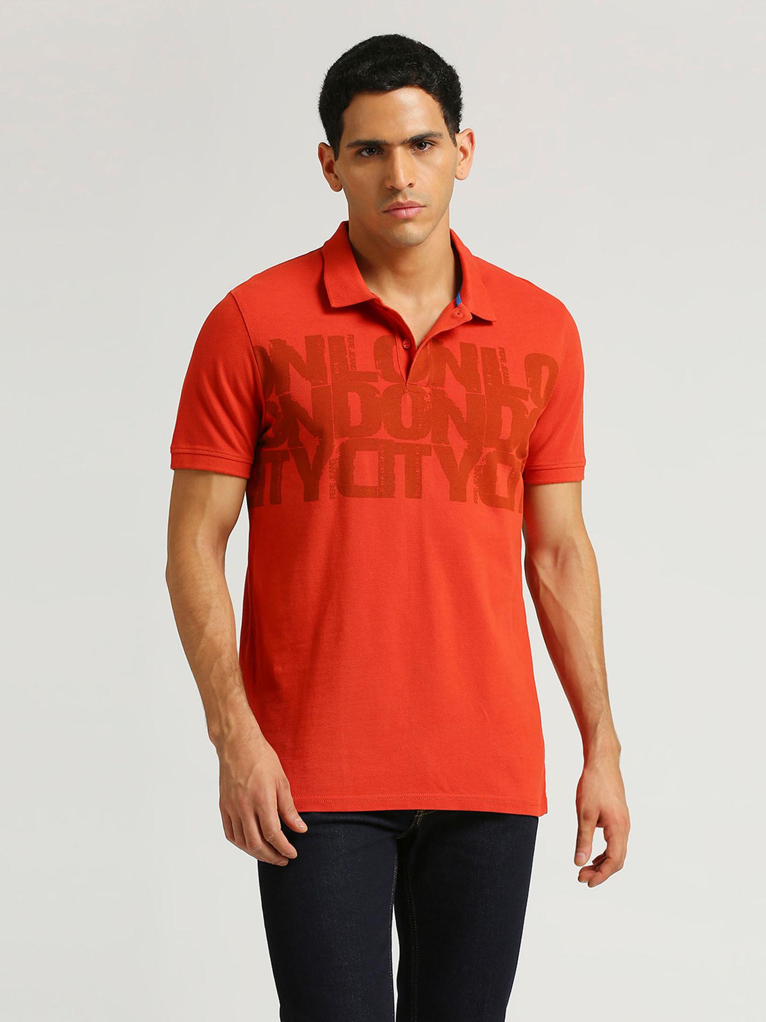redcliff typographic placement printed polo t-shirt