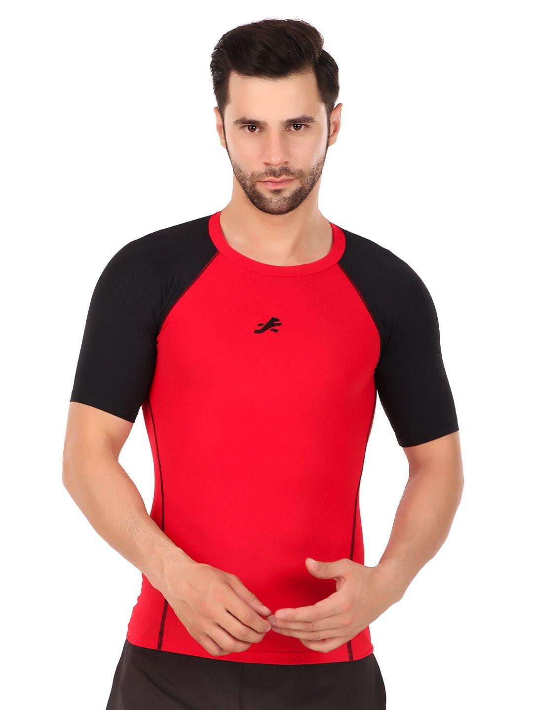 redesign compression colourblocked dry-fit nylon training t-shirt