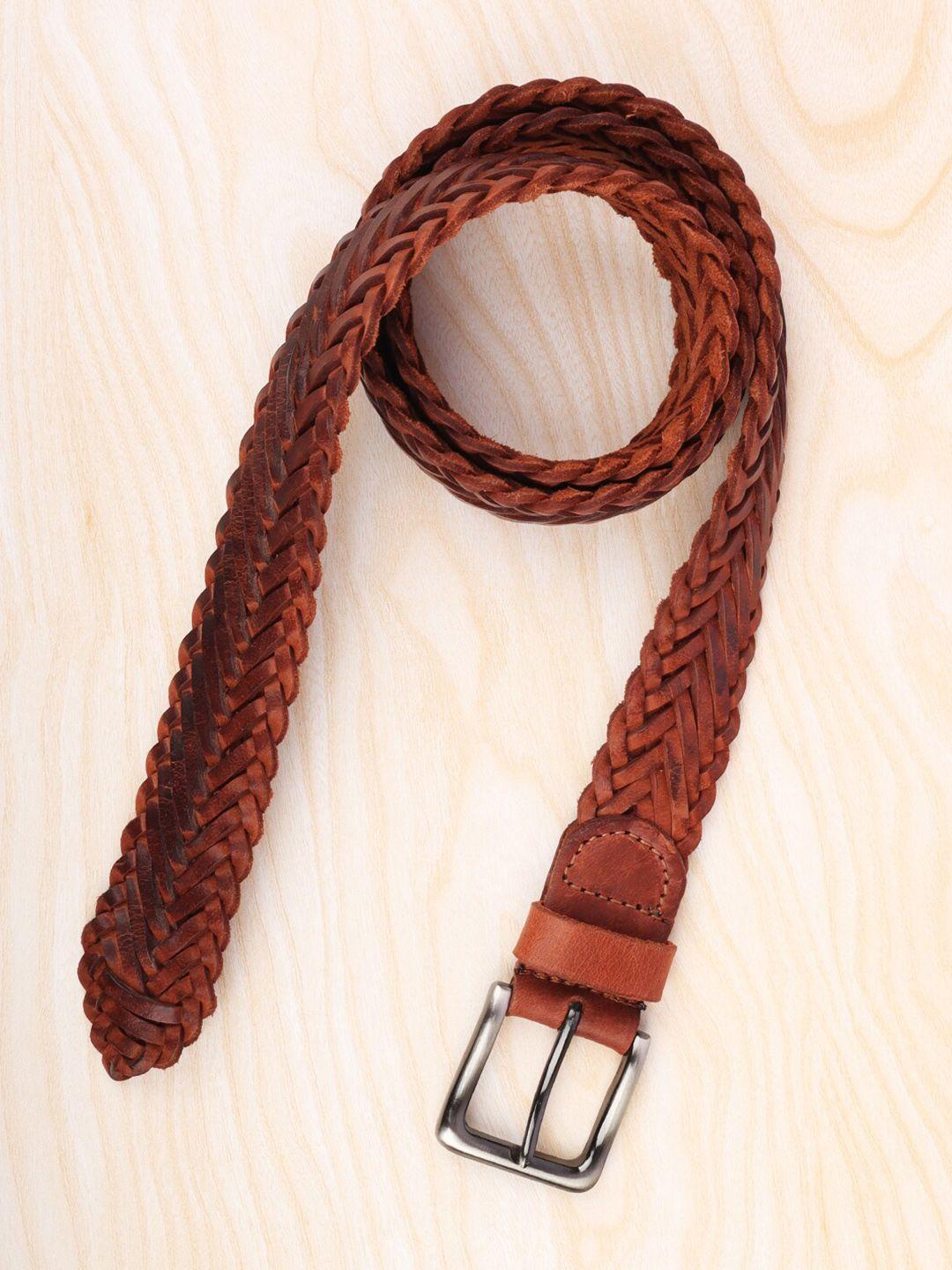 redhorns men braided leather belt