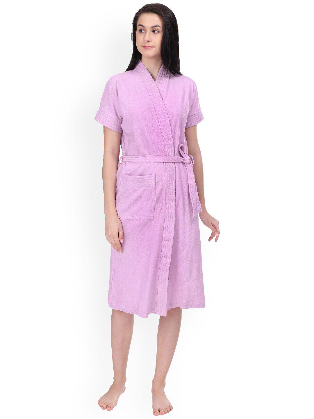 redrose purple cotton soft bath robe