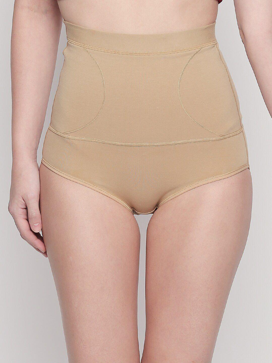 redrose women beige solid tummy & thigh shapewear
