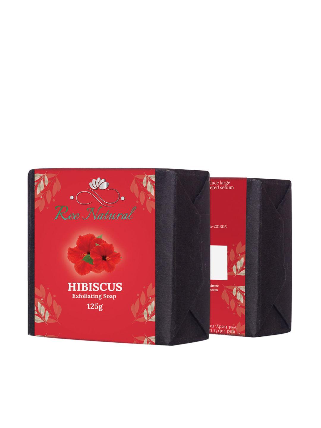 ree natural cold processed hibiscus exfoliating soap - 125g