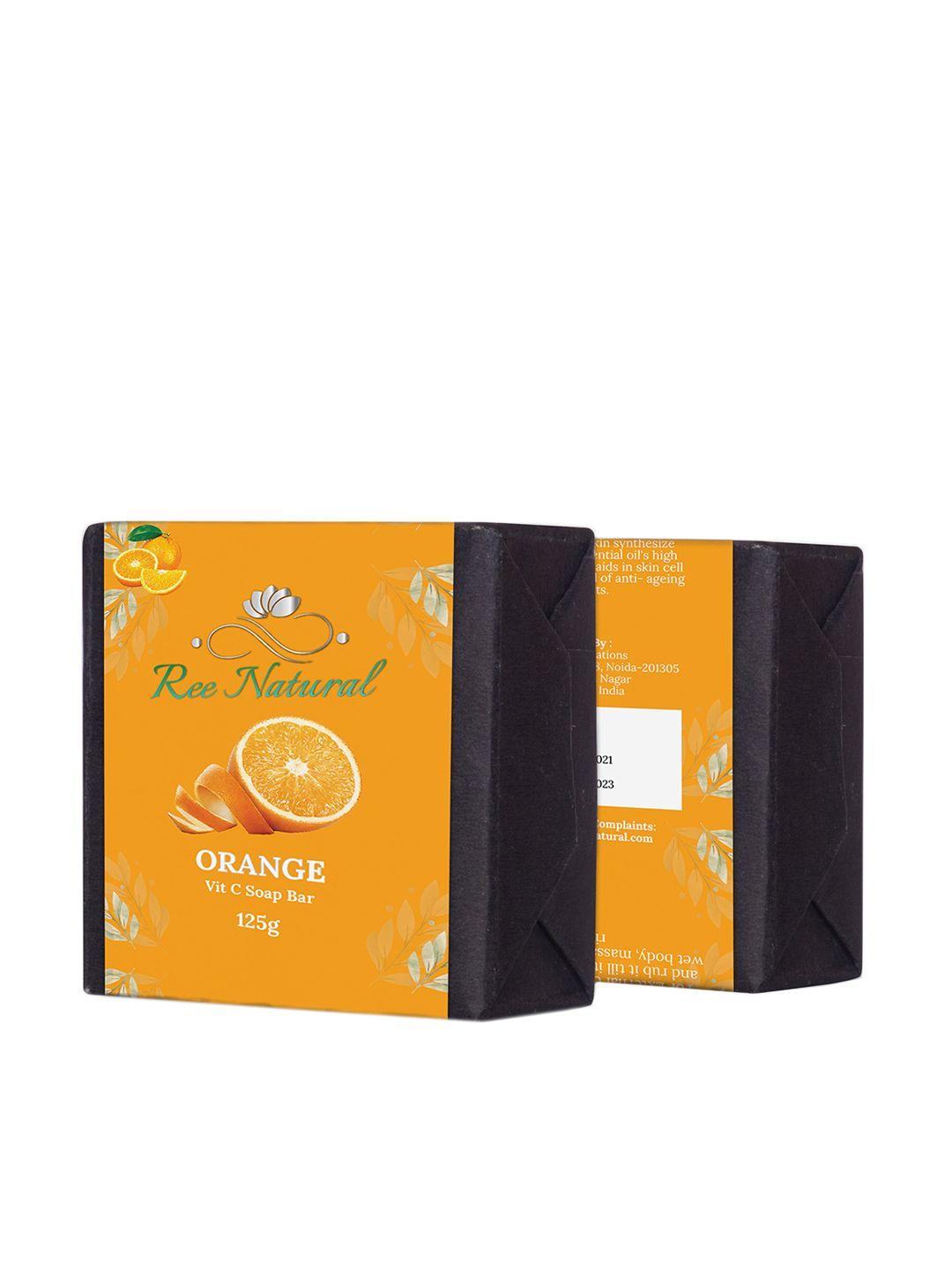 ree natural cold processed orange vitamin c soap bar - 125g