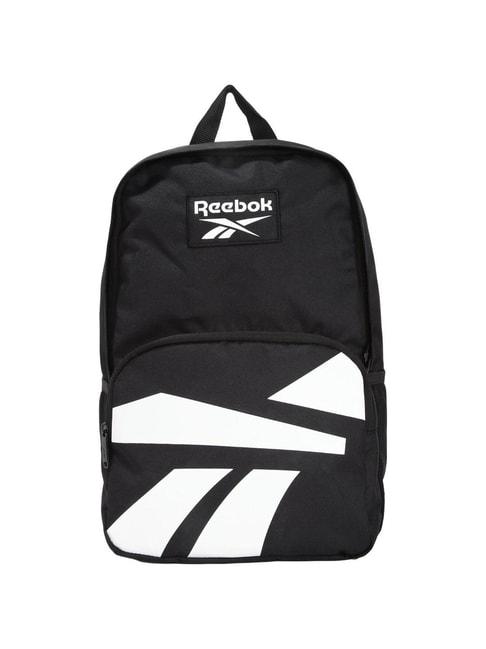 reebok all purpose black polyester solid backpack - 25 ltrs