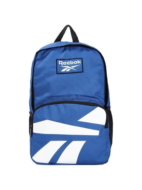 reebok all purpose blue polyester solid backpack - 25 ltrs