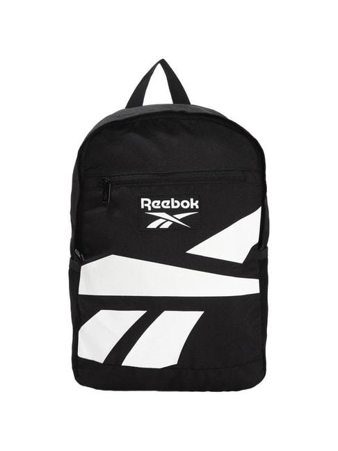 reebok black polyester solid backpack - 25 ltrs