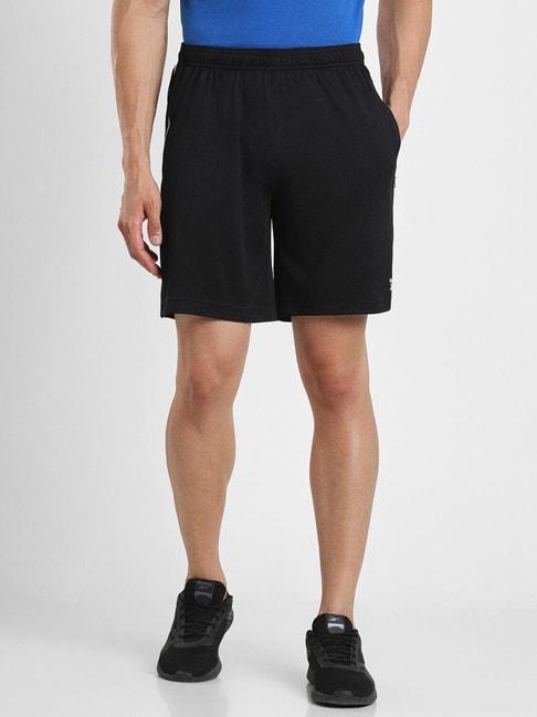 reebok black relaxed fit sports shorts