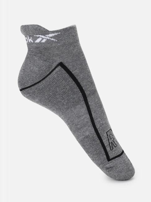 reebok grey regular fit logo printed socks