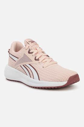 reebok lite plus 3 canvas lace up women's sports shoes - pink