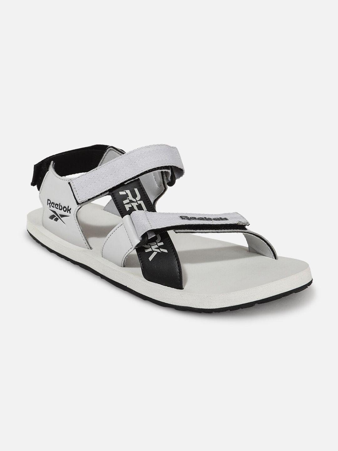reebok men axel brand logo printed sport sandals