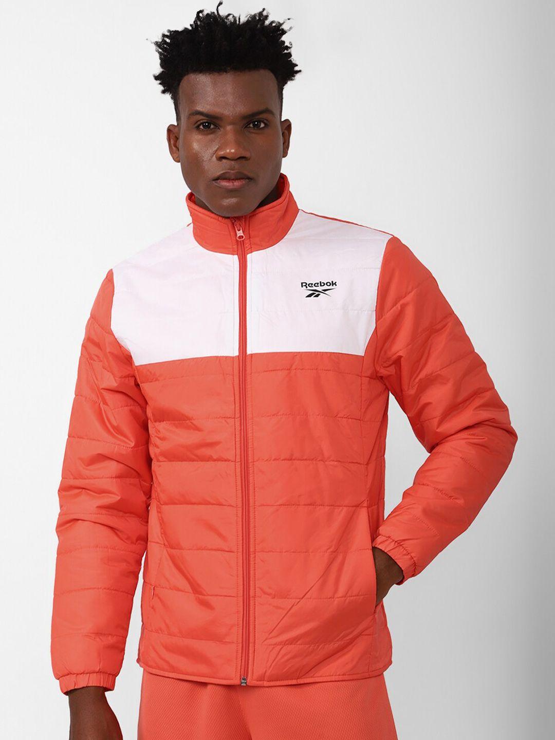 reebok men colourblocked sporty jacket