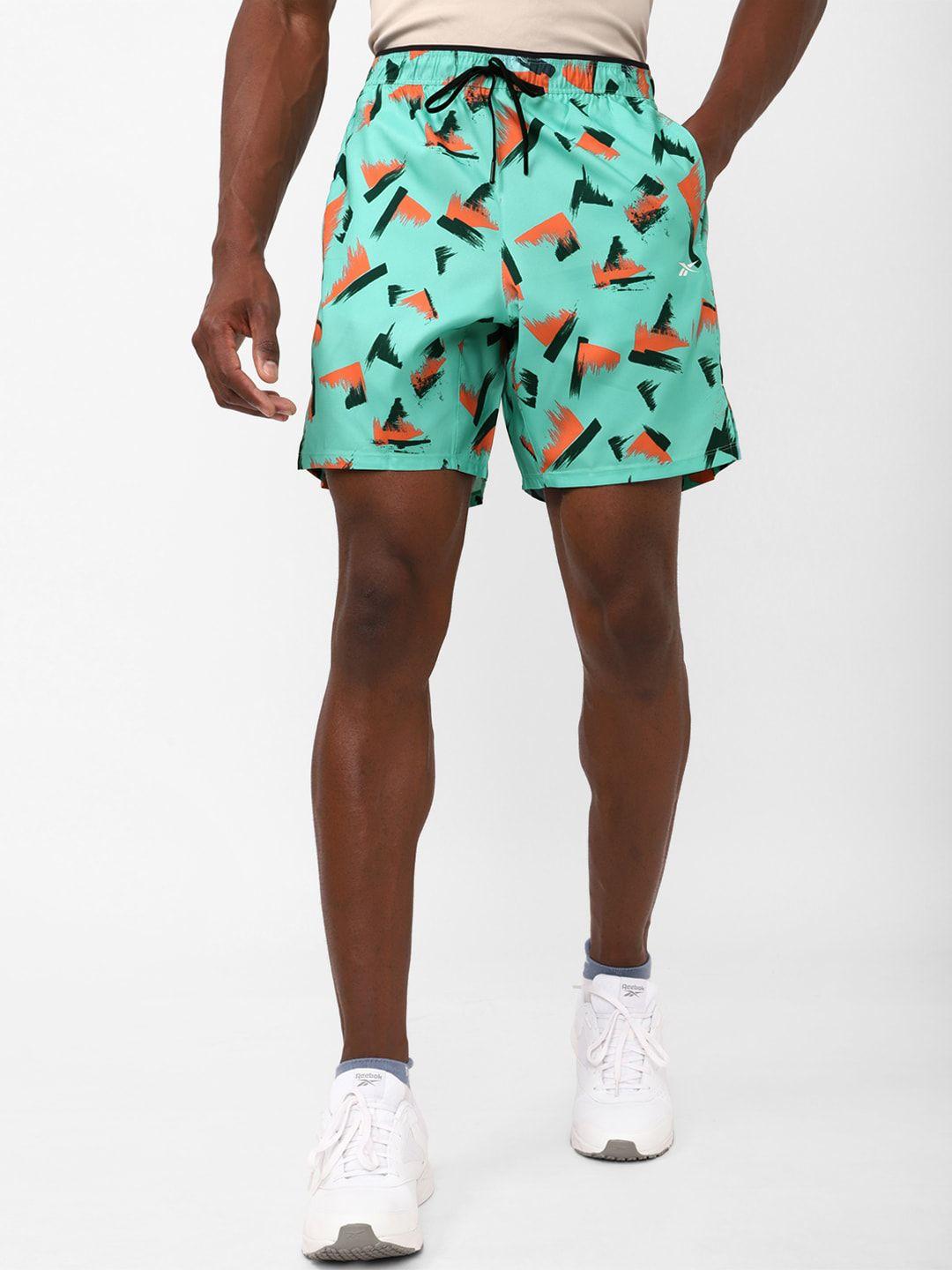 reebok men printed sports shorts