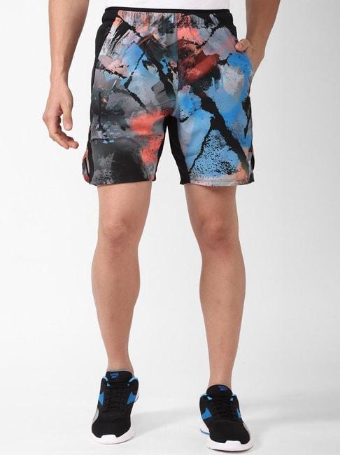 reebok multi regular fit printed sports shorts