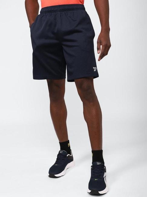 reebok navy regular fit shorts