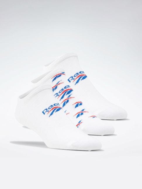 reebok white regular fit printed socks