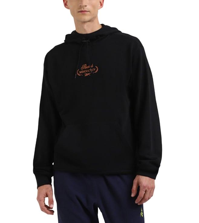 reebok black classics loose fit hoodie