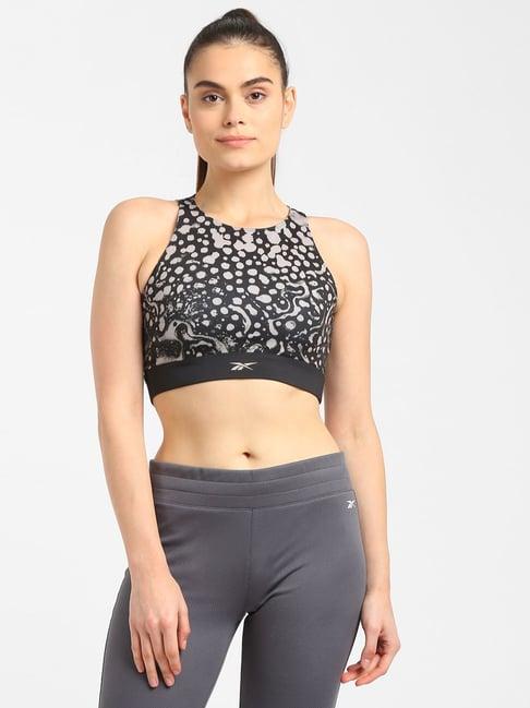 reebok black non wired padded sports bra