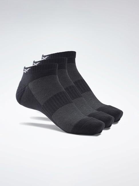 reebok black regular fit printed socks