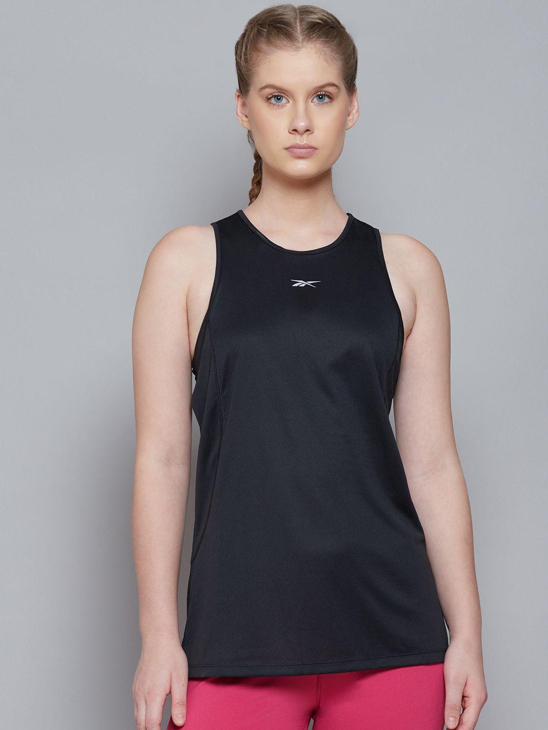 reebok black running speedwick tank top