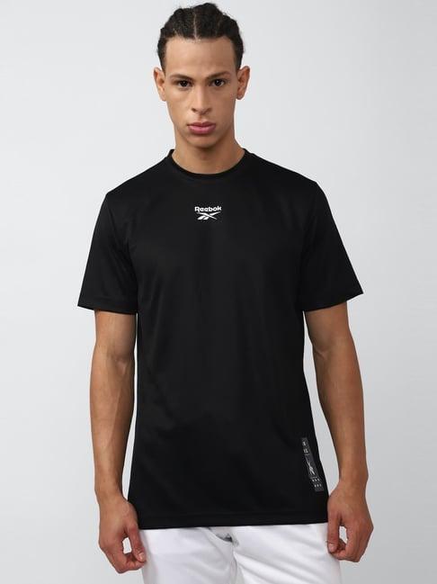 reebok black slim fit t-shirt