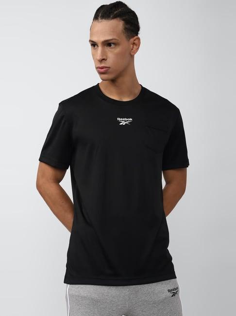 reebok black slim fit t-shirt