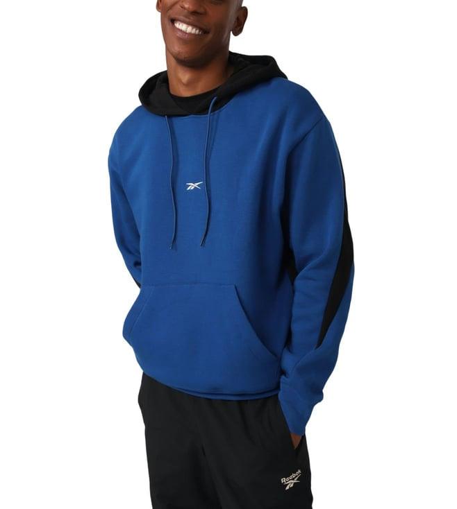 reebok blue regular fit hoodie