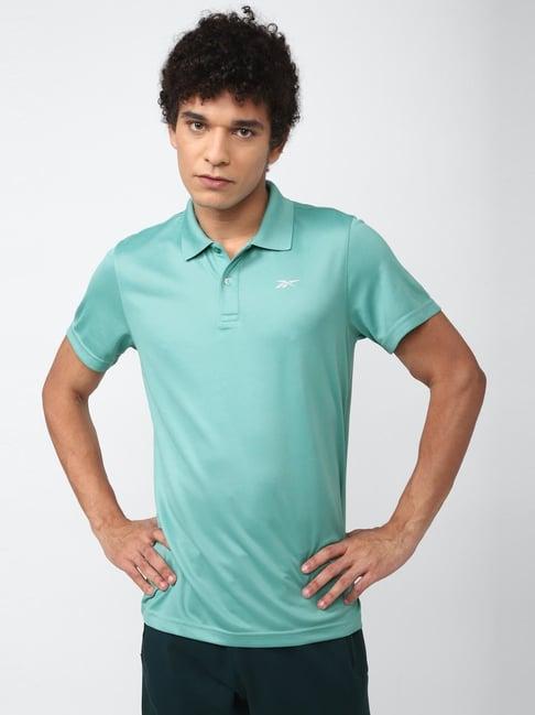 reebok blue regular fit polo t-shirt