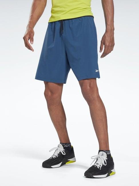 reebok blue regular fit shorts