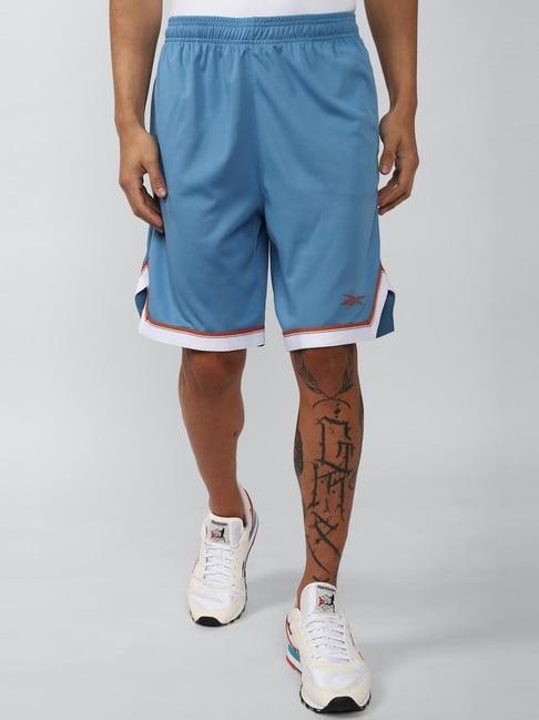 reebok blue regular fit shorts