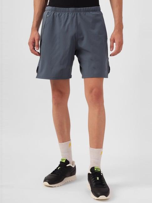 reebok blue regular fit sports shorts