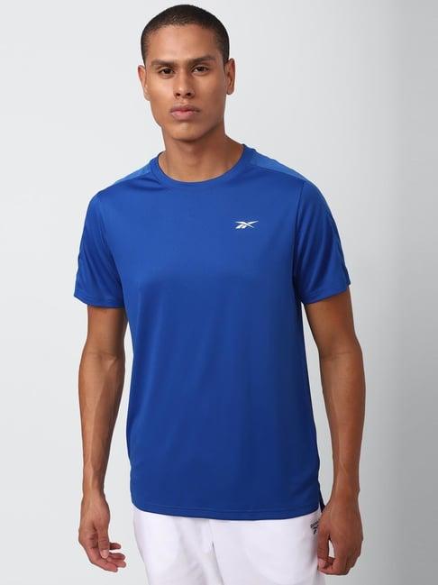 reebok blue regular fit t-shirt