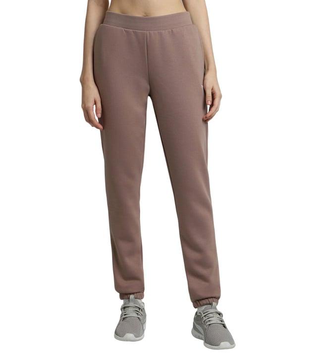 reebok brown regular fit joggers