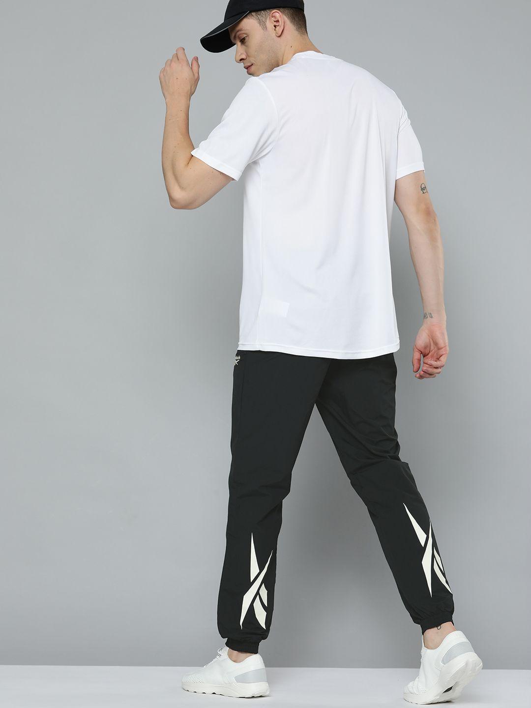 reebok classic unisex black & white solid vector joggers