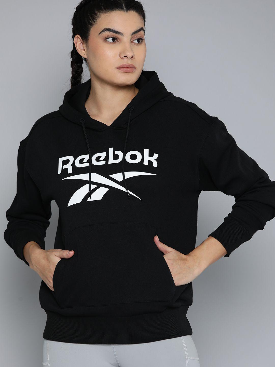 reebok fitness ri bl fleece hooded training sweatshirt