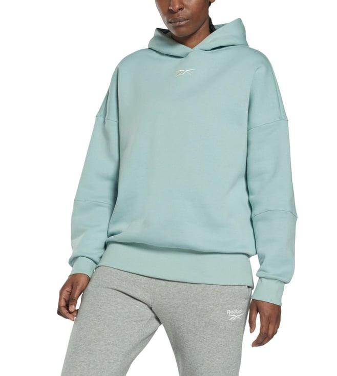 reebok green loose fit hoodie