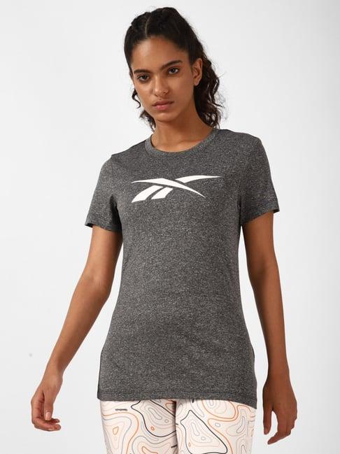 reebok grey printed t-shirt