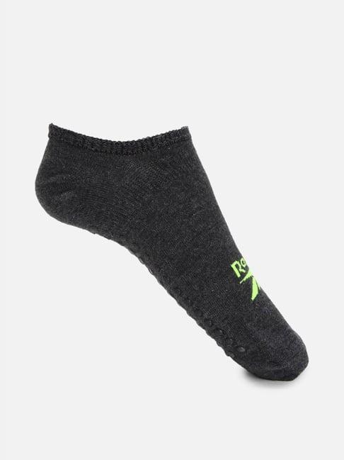 reebok grey regular fit logo printed socks