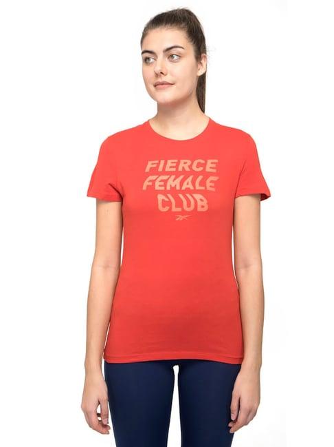 reebok legacy red te graphic fierce t-shirt