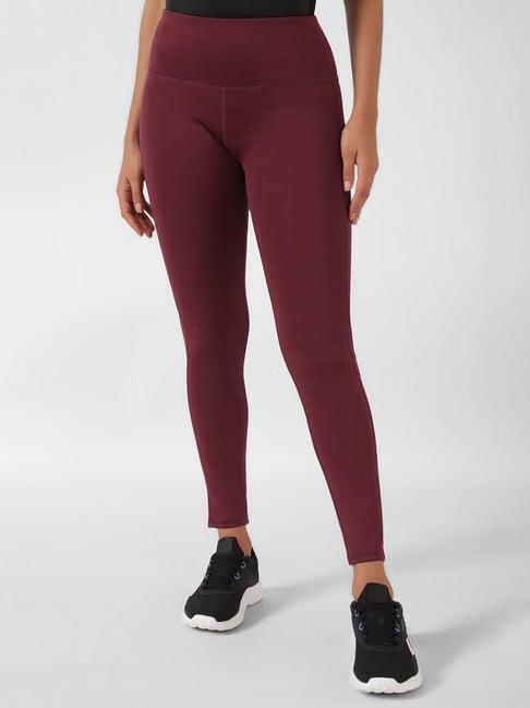 reebok maroon tights