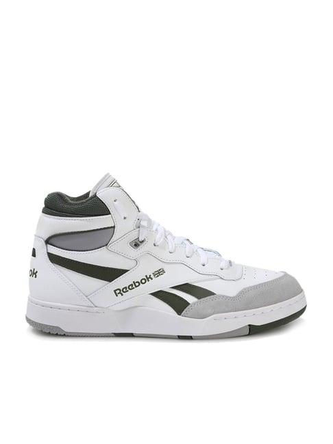 reebok men's bb 4000 ii mid white ankle high sneakers