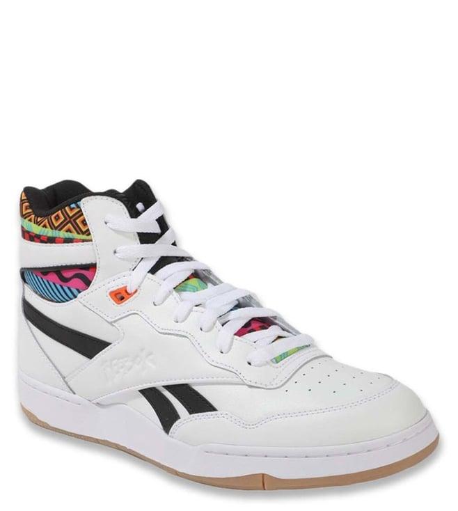 reebok men's bb 4000 ii off white ankle high sneakers