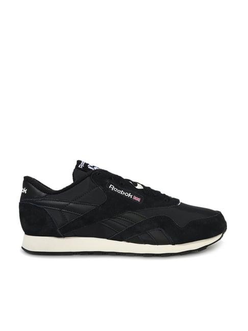 reebok men's cl nylon black casual sneakers